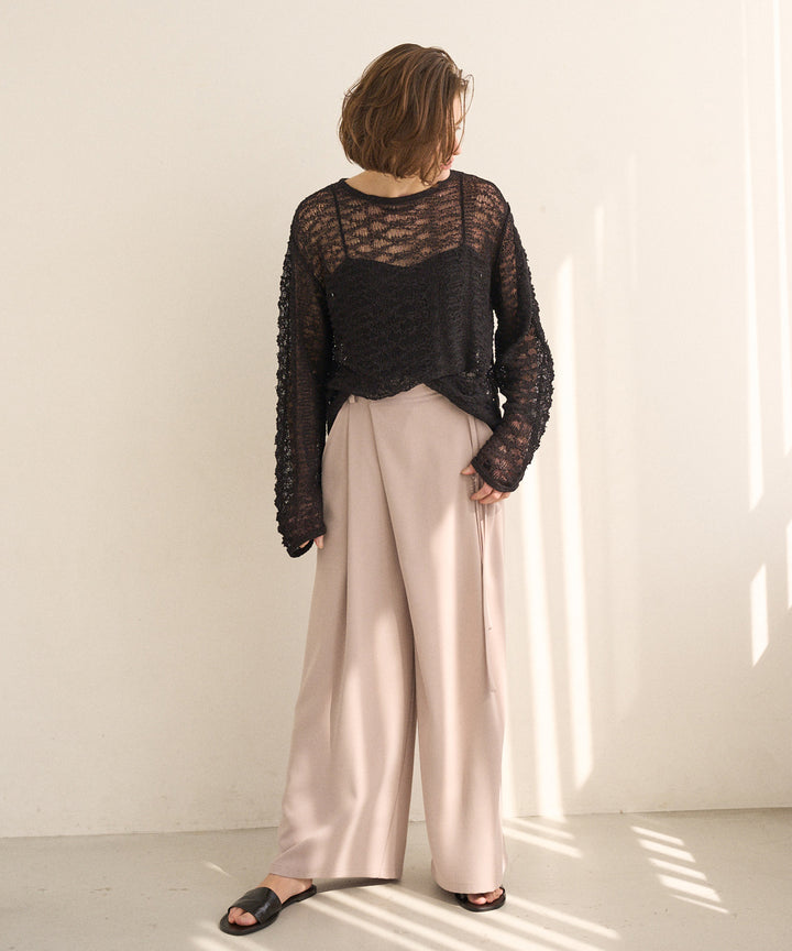 Relaxy Pattern Summer Knit Tops