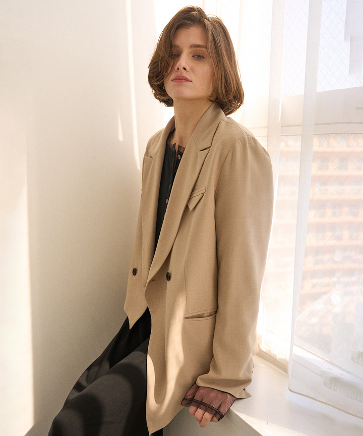 Peaked Lapel 2way Jacket