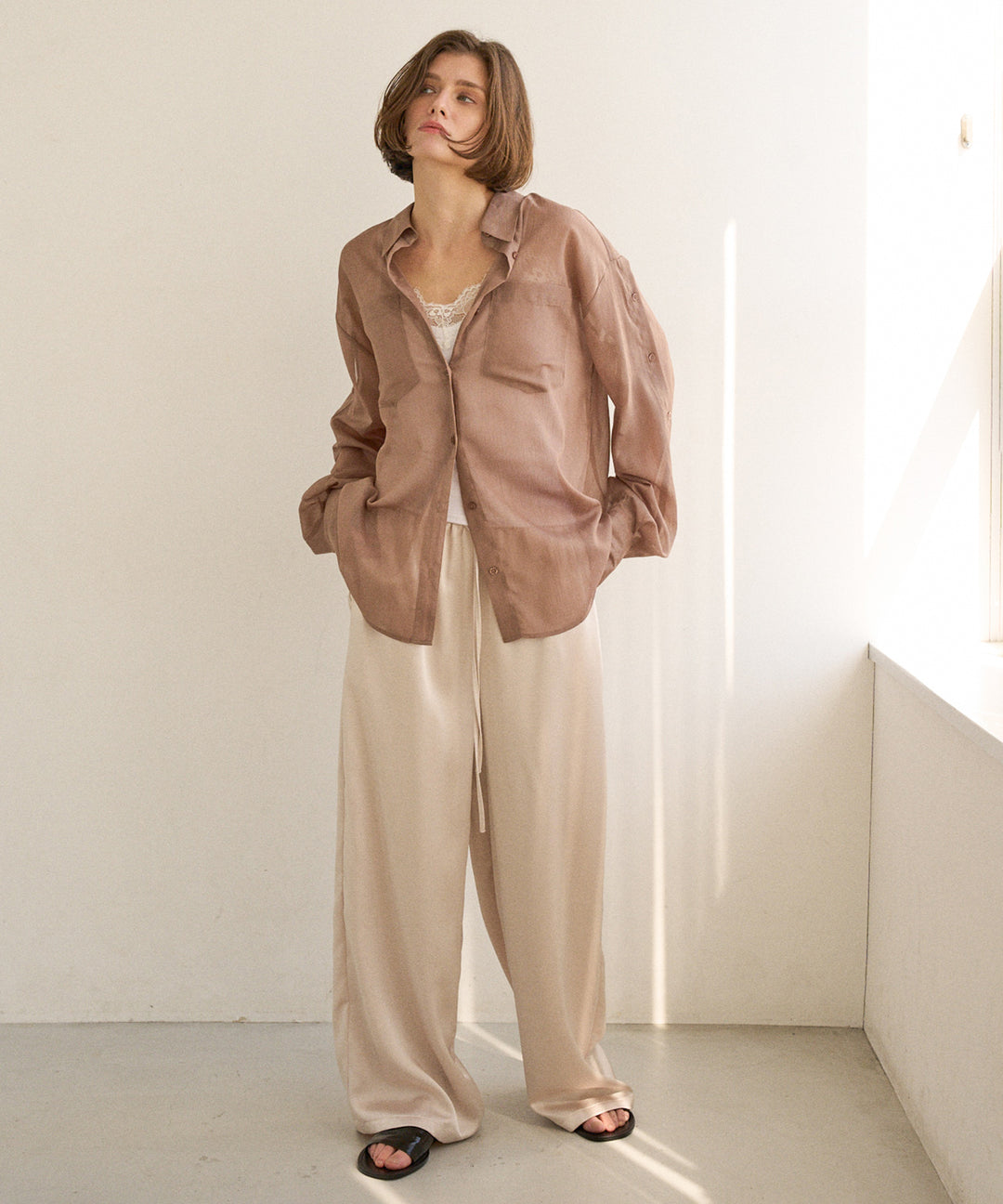 RelaxySatin Easy Pants