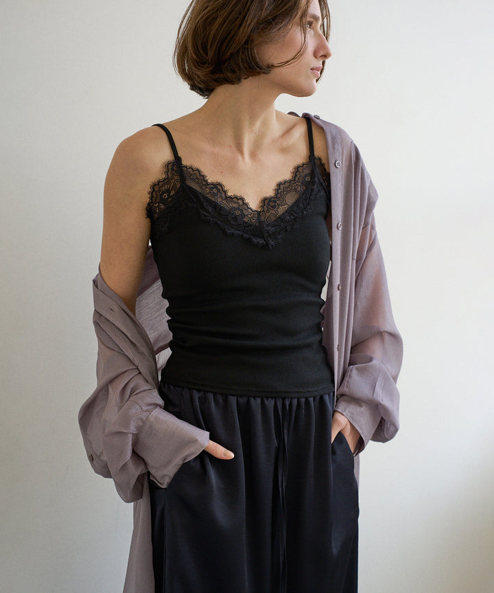 Pad In Rib Cut Lace C/A