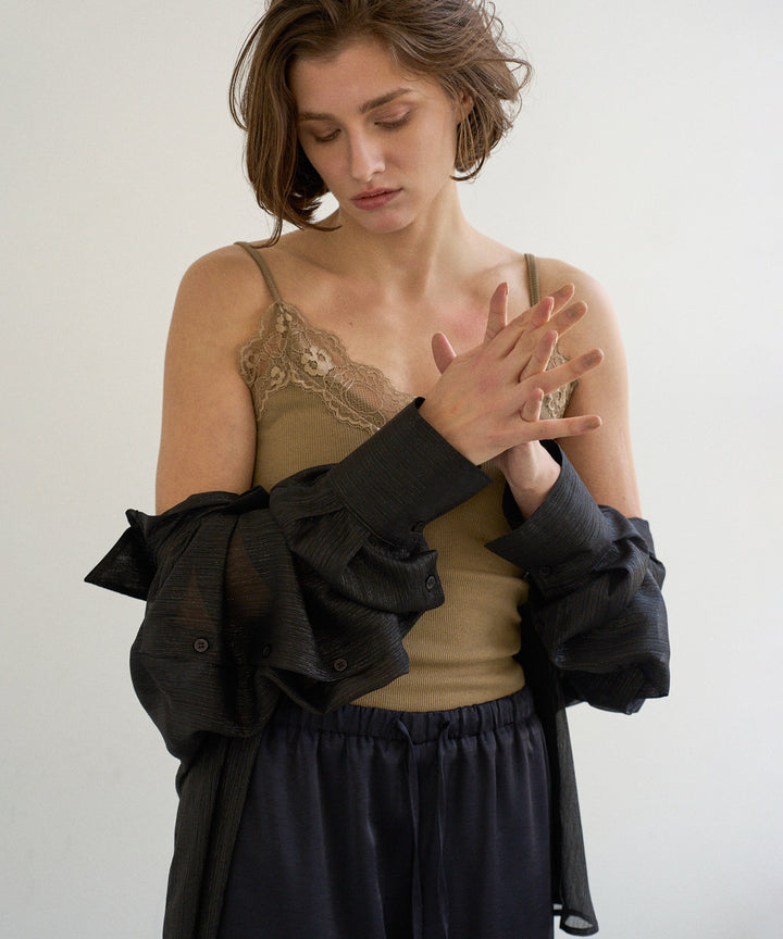 Pad In Rib Cut Lace C/A