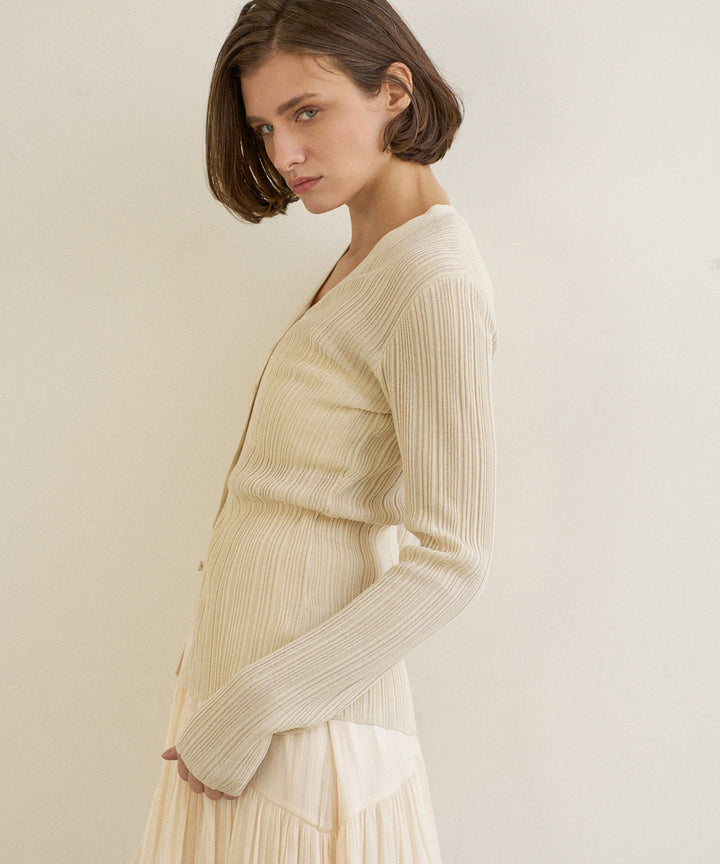 Random Rib Dry Cardigan