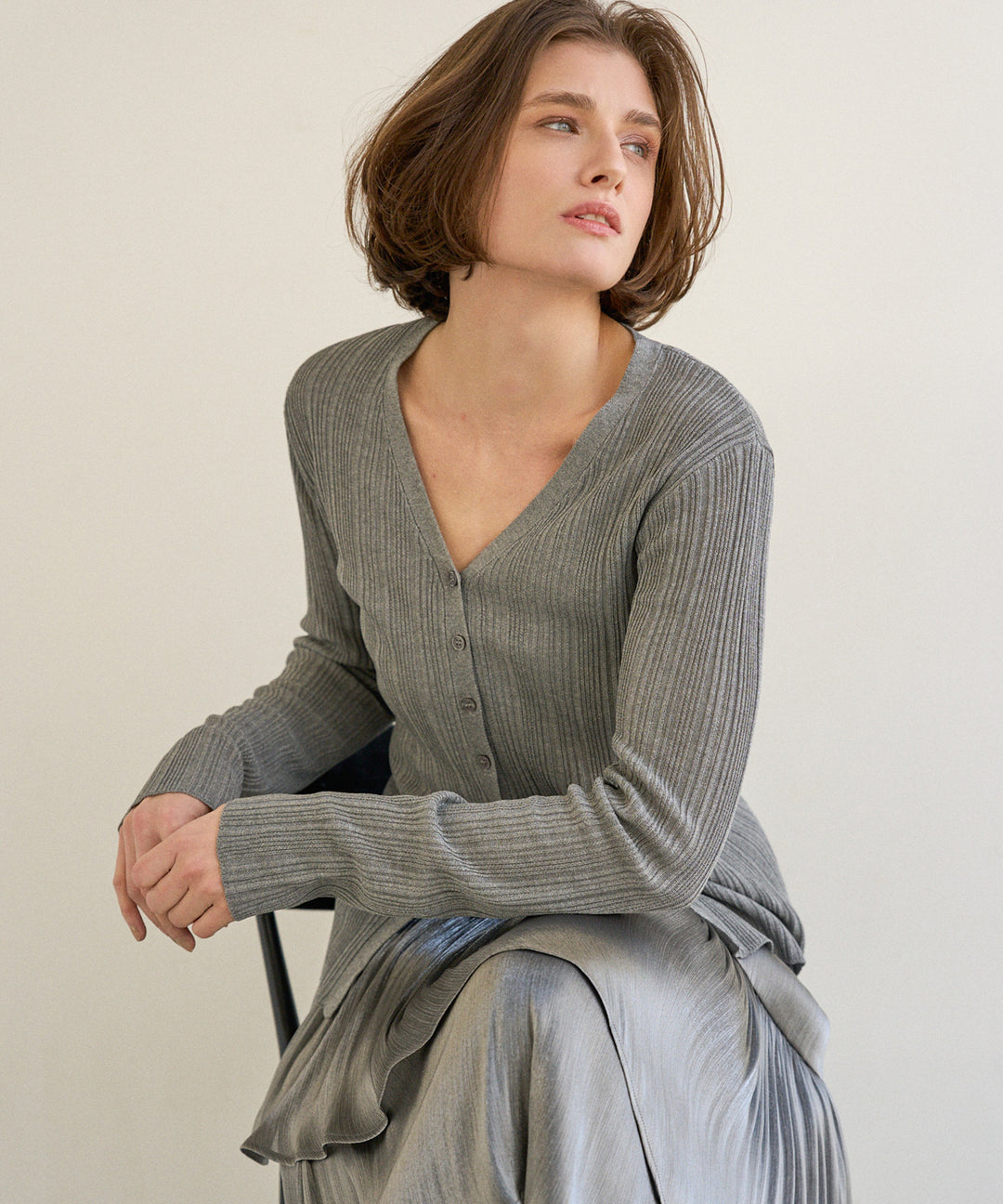 Random Rib Dry Cardigan