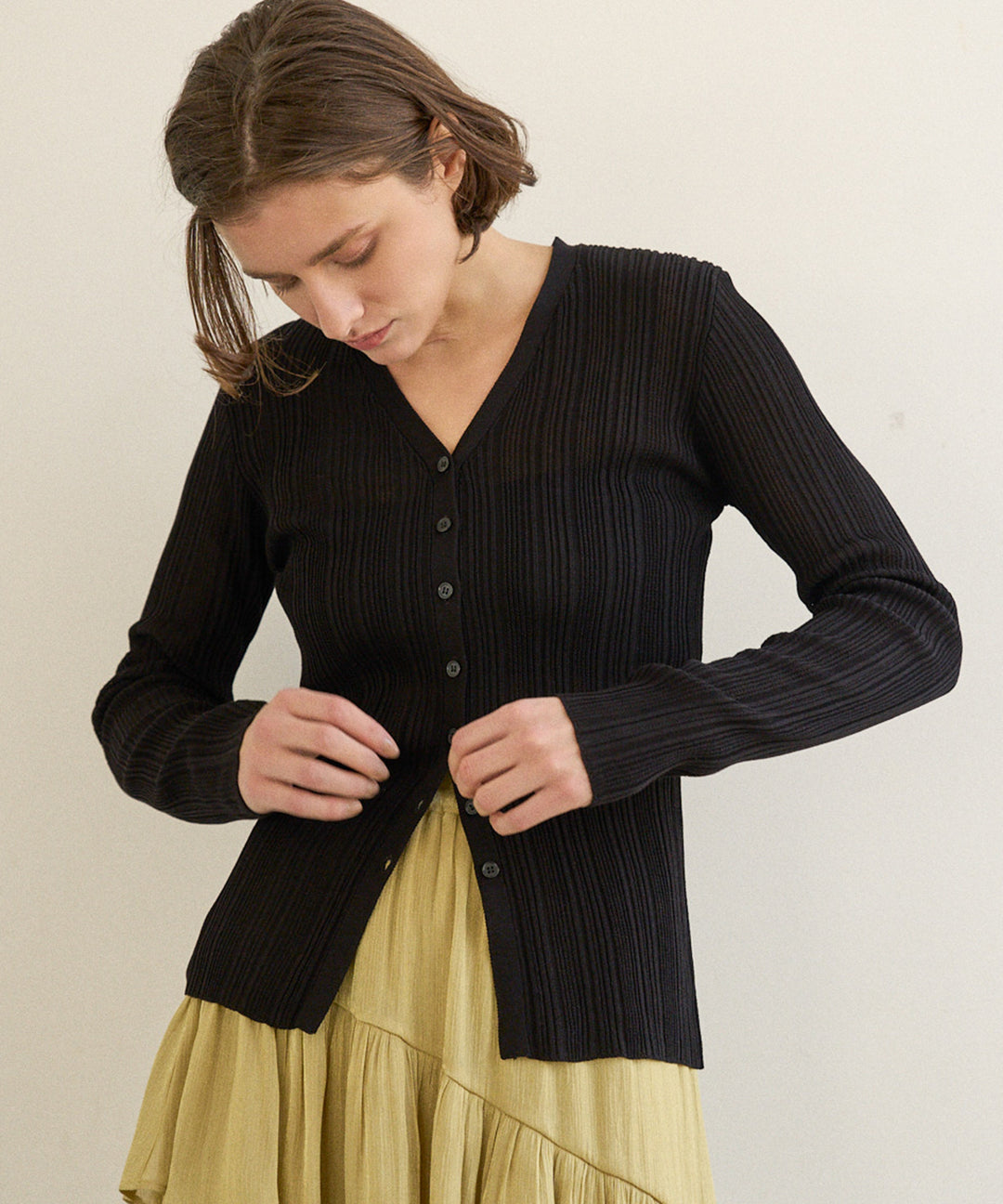 Random Rib Dry Cardigan