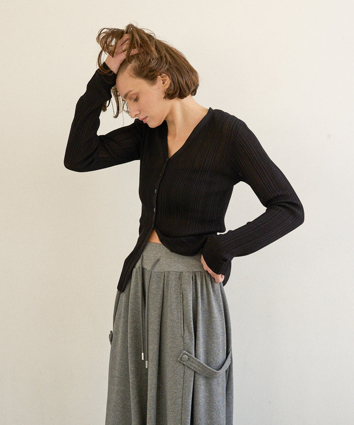 Random Rib Dry Cardigan