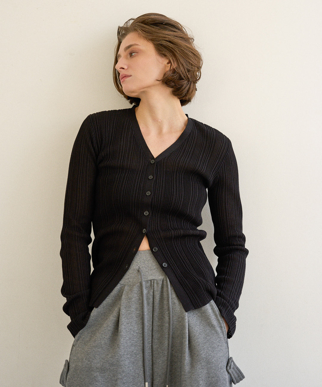 Random Rib Dry Cardigan