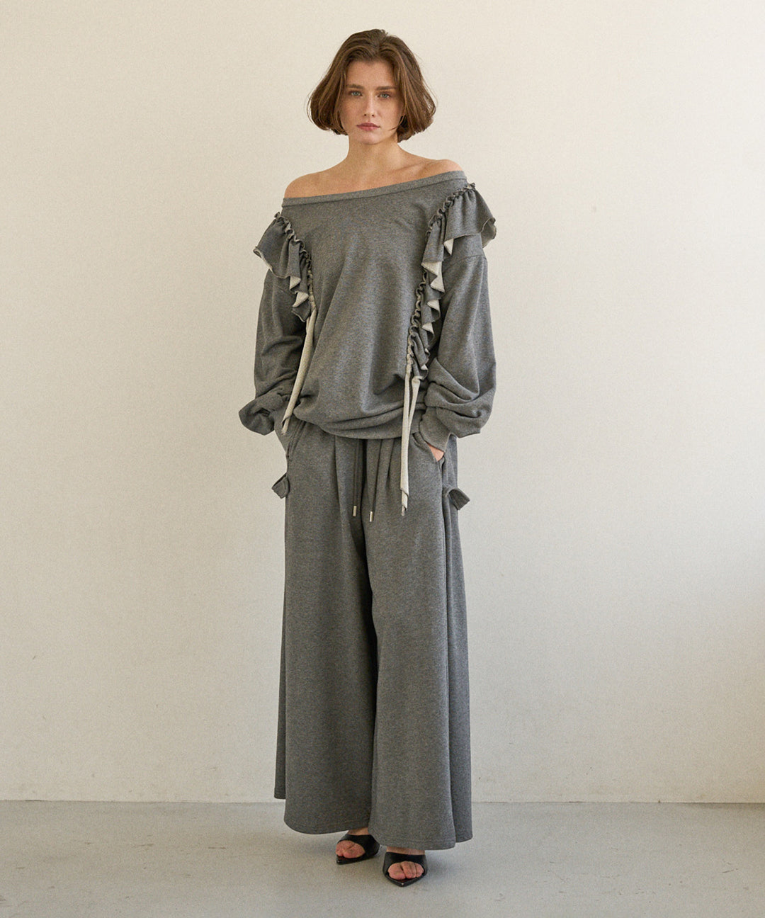 Wide Flare Sweat Pants