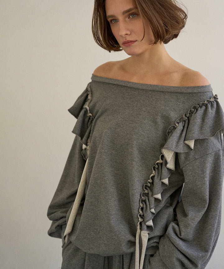 Droopy Frill Sweat Tops