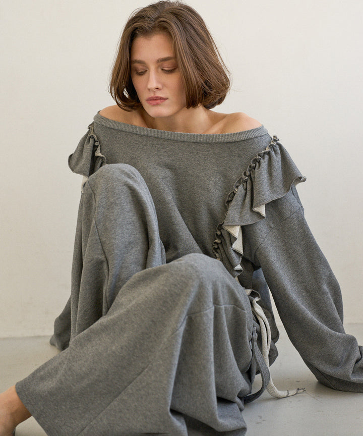 Droopy Frill Sweat Tops