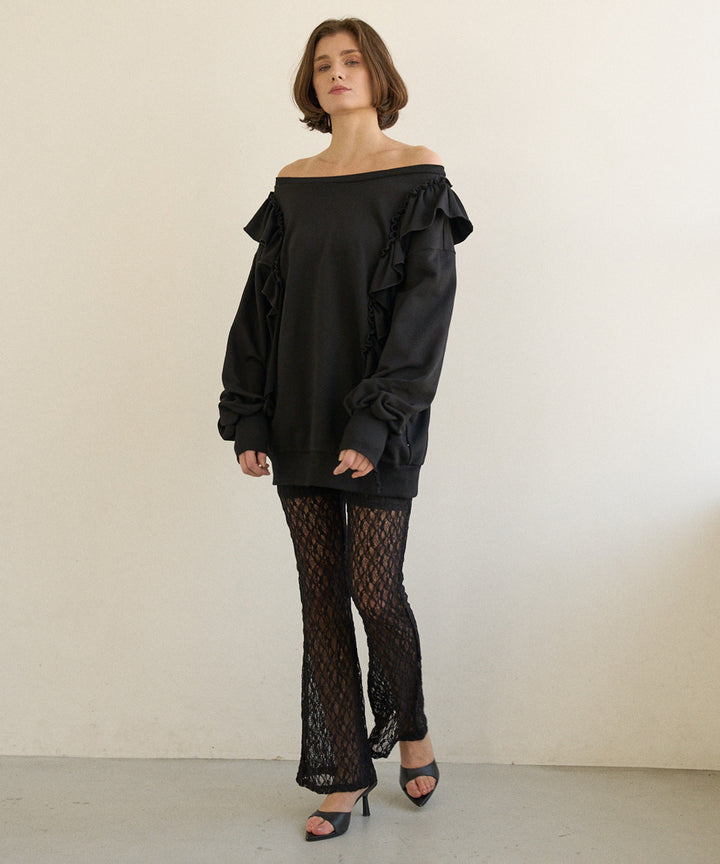 Stretch Lace Flare Pants