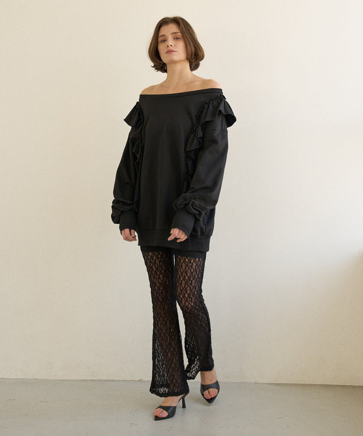 Droopy Frill Sweat Tops