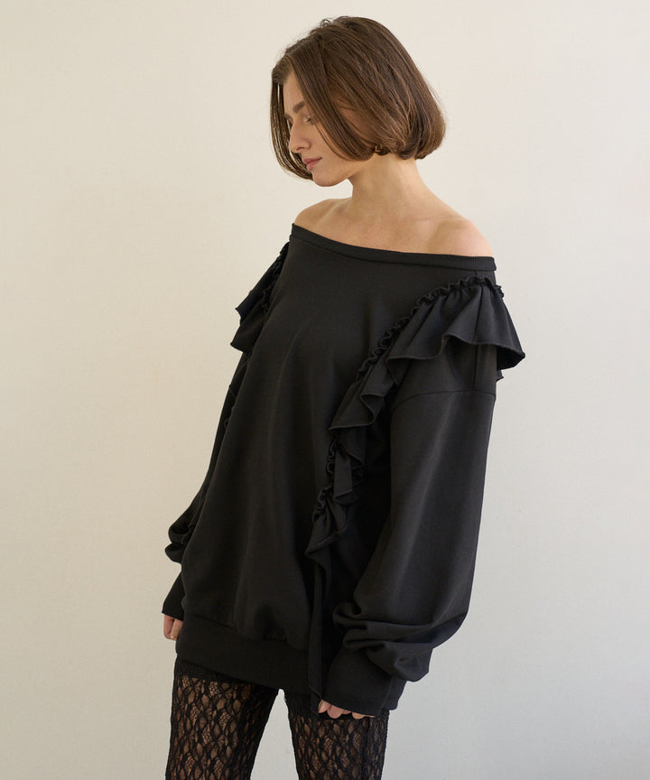 Droopy Frill Sweat Tops