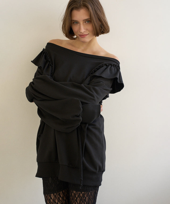 Droopy Frill Sweat Tops