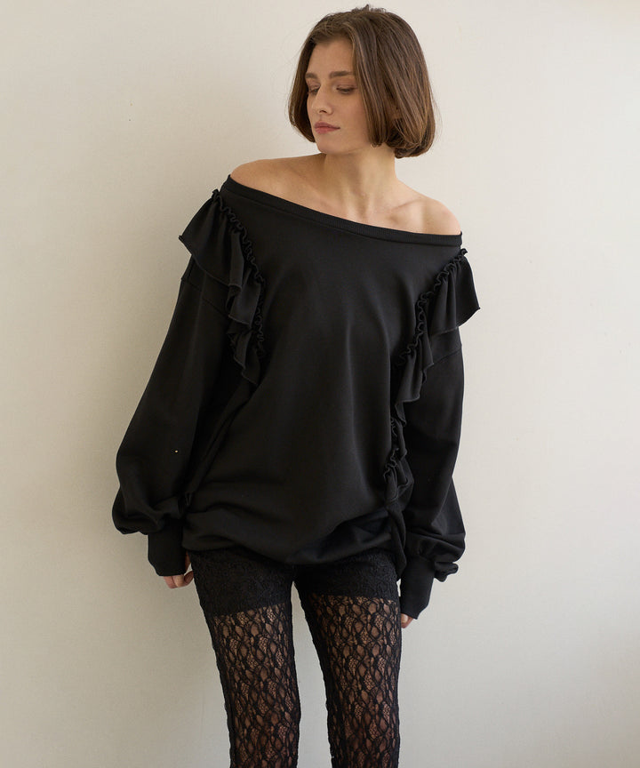 Droopy Frill Sweat Tops