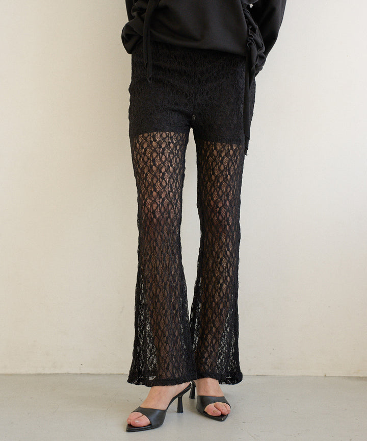 Stretch Lace Flare Pants