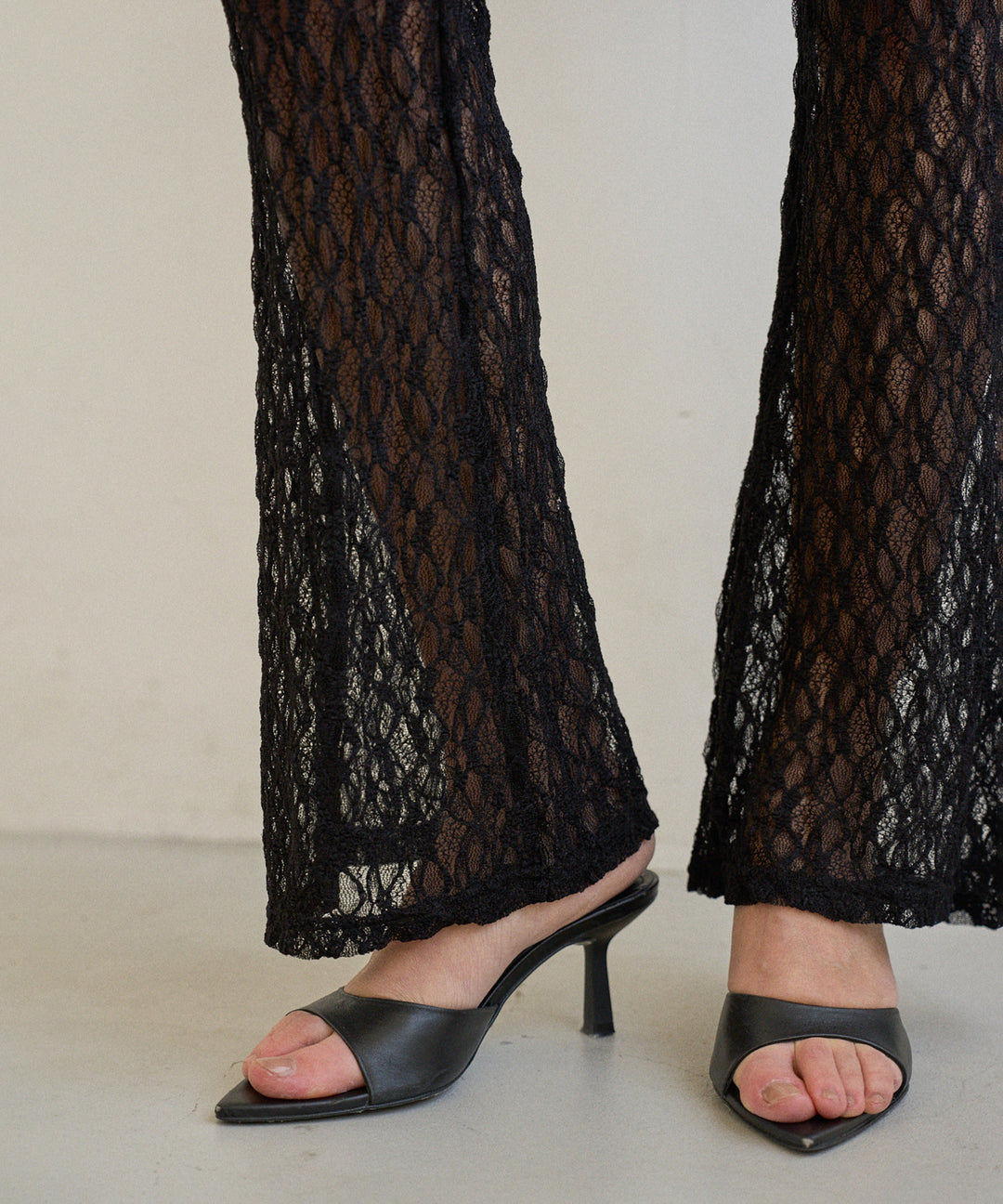 Stretch Lace Flare Pants