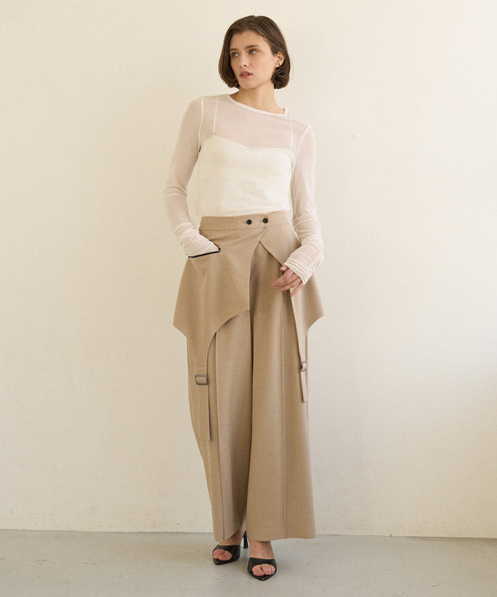 Shirring Mash Long Tee