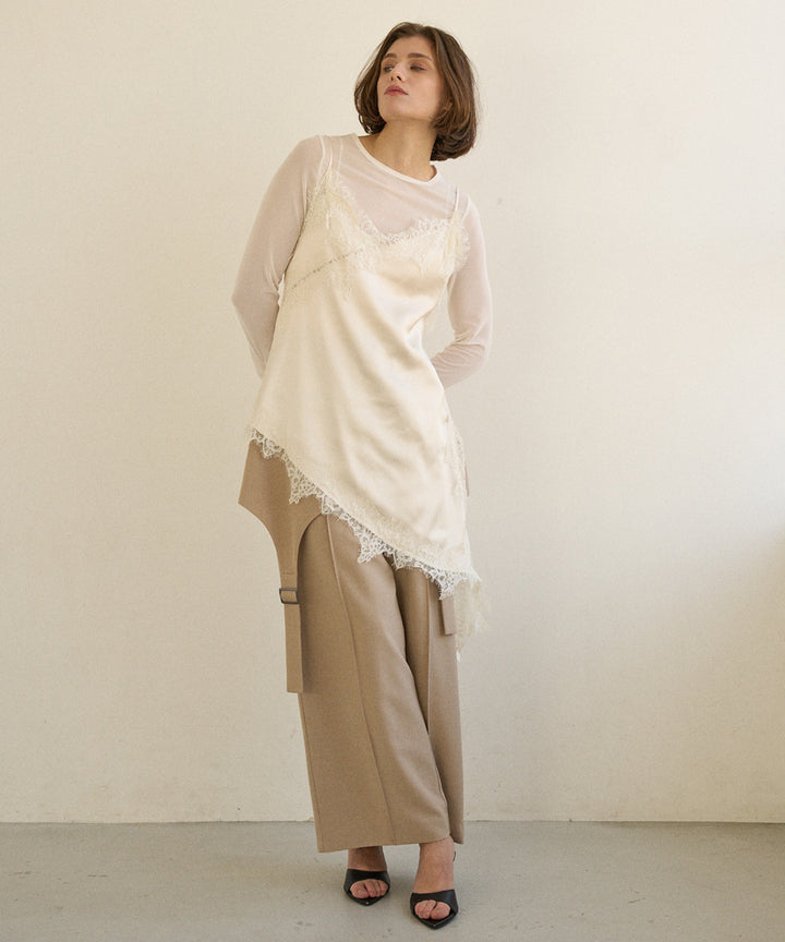 Shirring Mash Long Tee