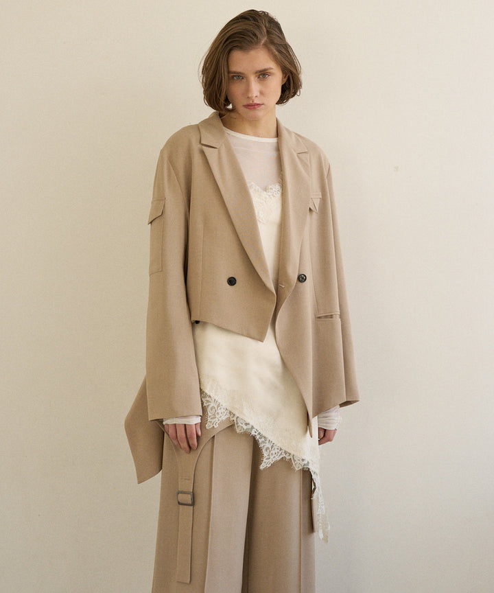 Shirring Mash Long Tee