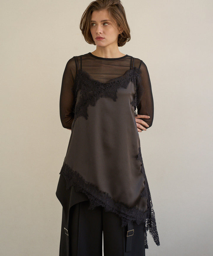 Satin Raschel Lace Camisole