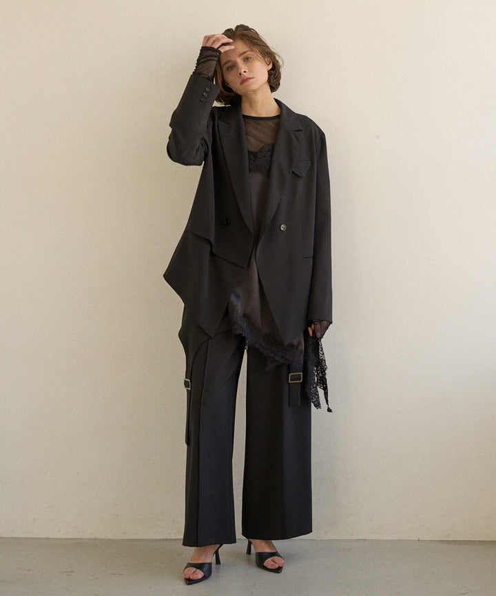Shirring Mash Long Tee