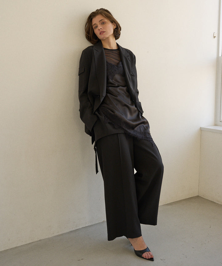 Shirring Mash Long Tee