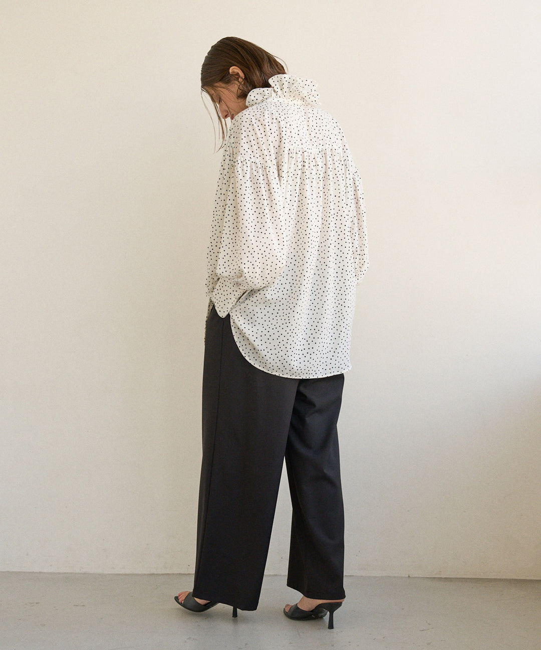 Dot Frill Classical Blouse