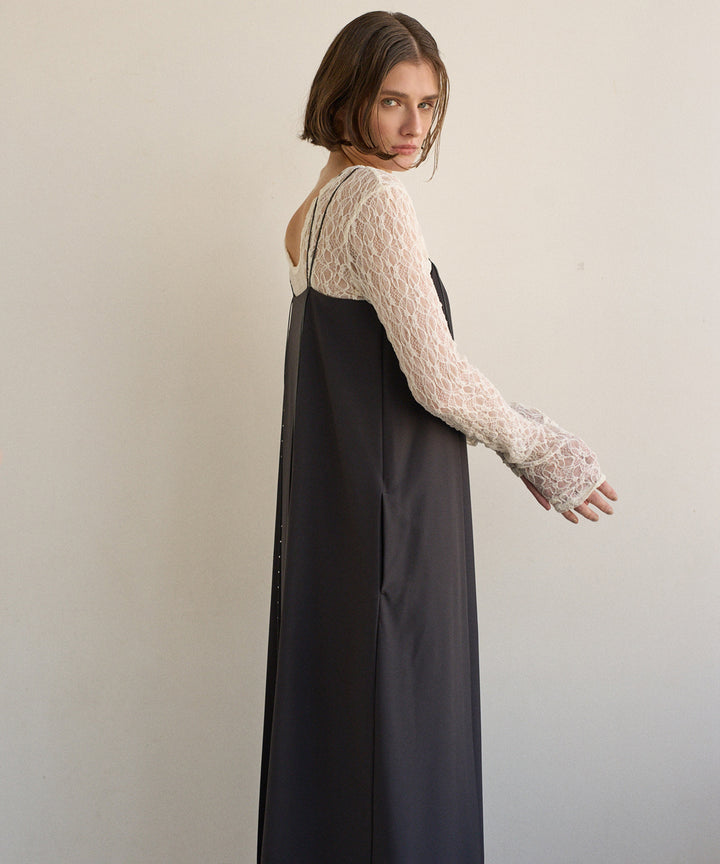 Stretch Lace 2way Long Tee