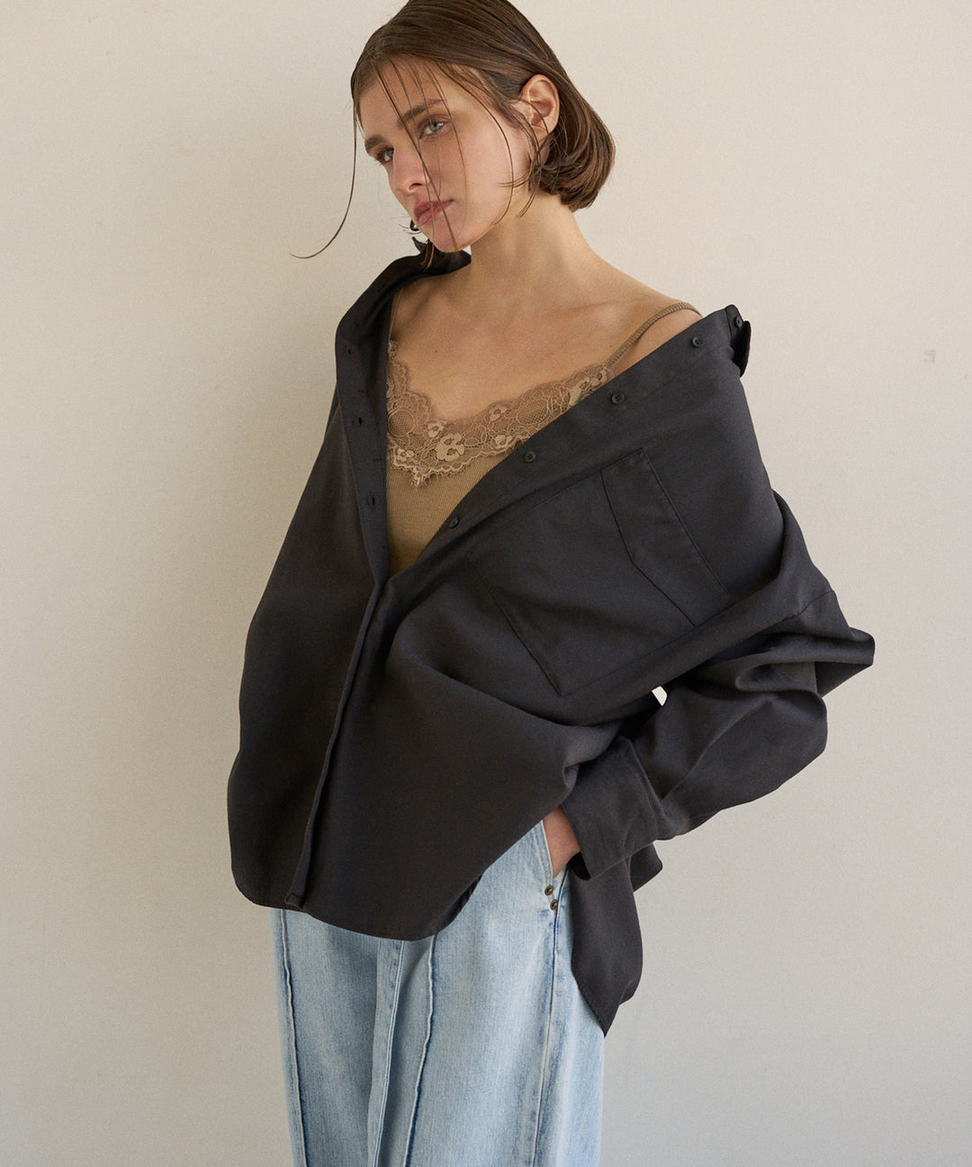 Pad In Rib Cut Lace C/A