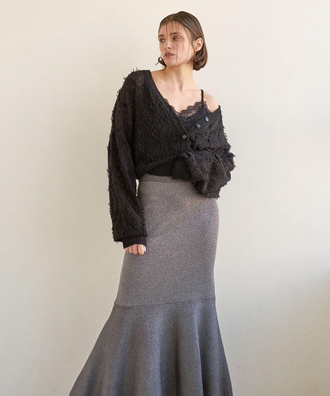Mermaid Glitter Knit Skirt