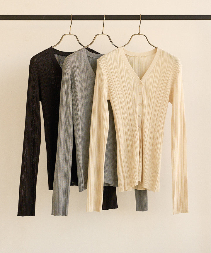 Random Rib Dry Cardigan