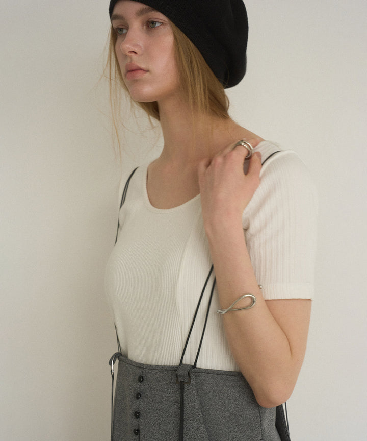 2way Rib Cut Tee