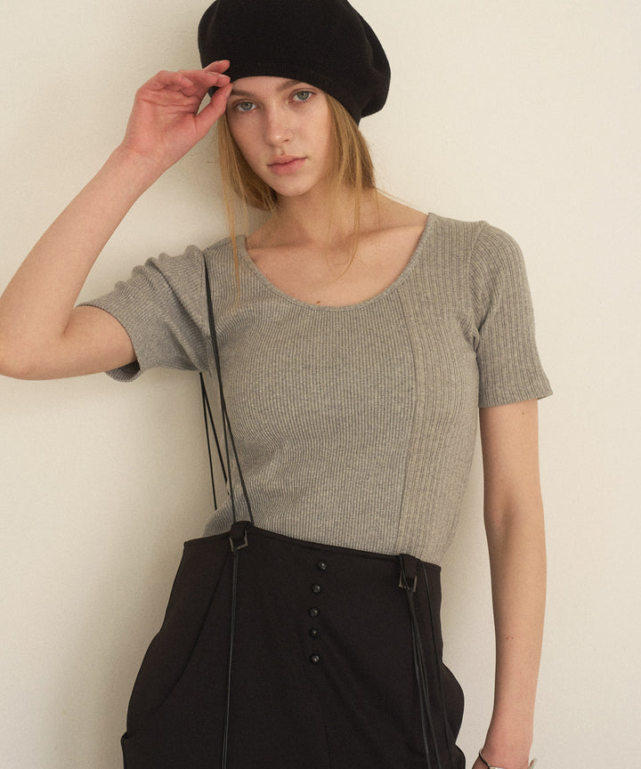 2way Rib Cut Tee