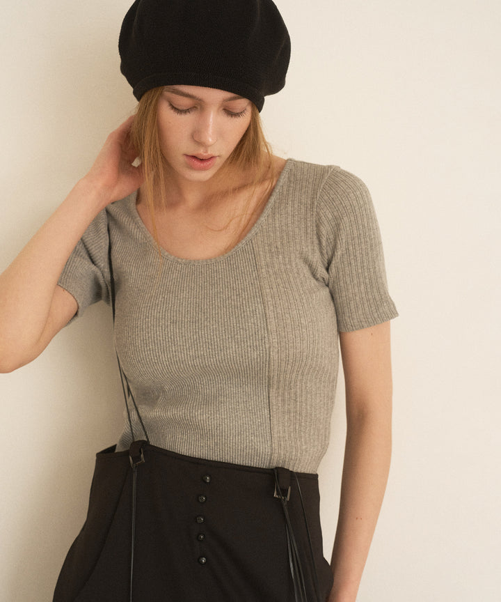 2way Rib Cut Tee