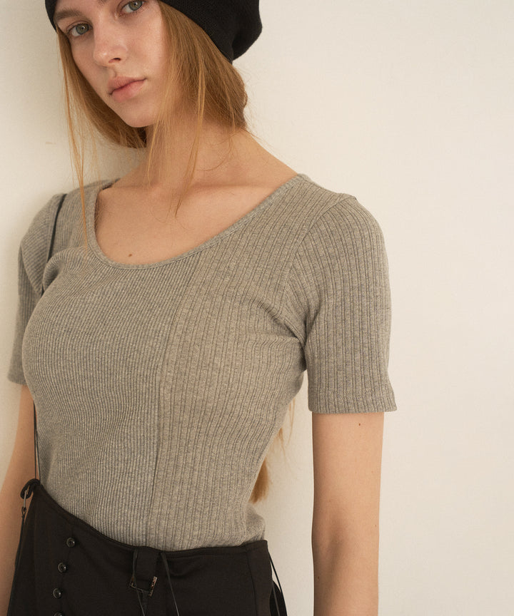 2way Rib Cut Tee