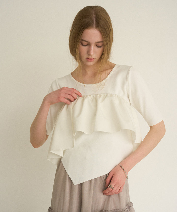 Asymmetry Cutting 2way Tops