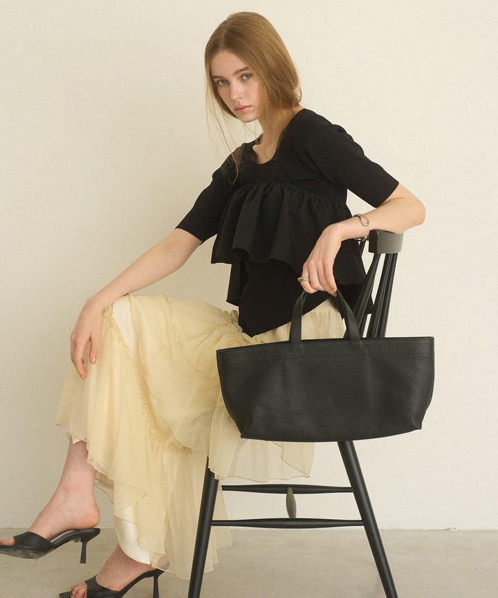 Asymmetry Cutting 2way Tops