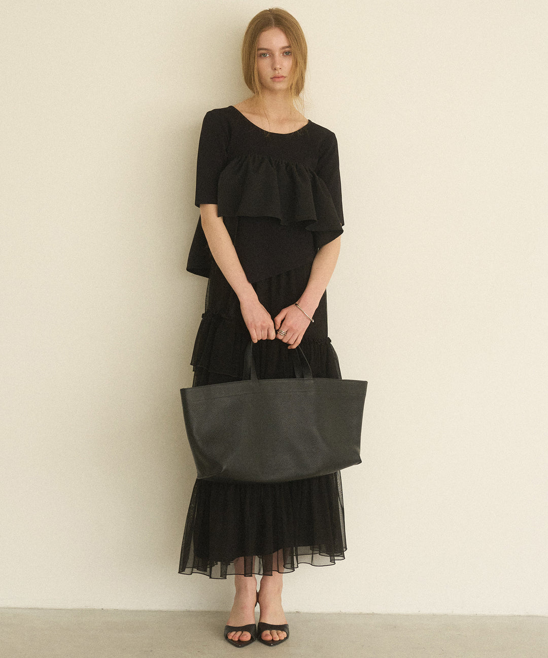 Lame Tulle Tiered Skirt