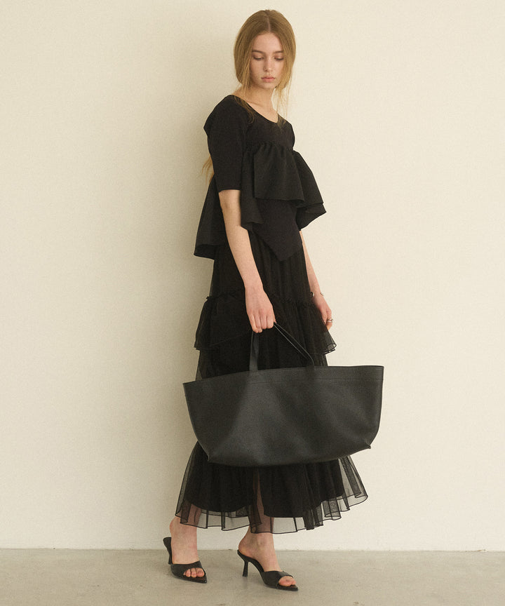 Lame Tulle Tiered Skirt