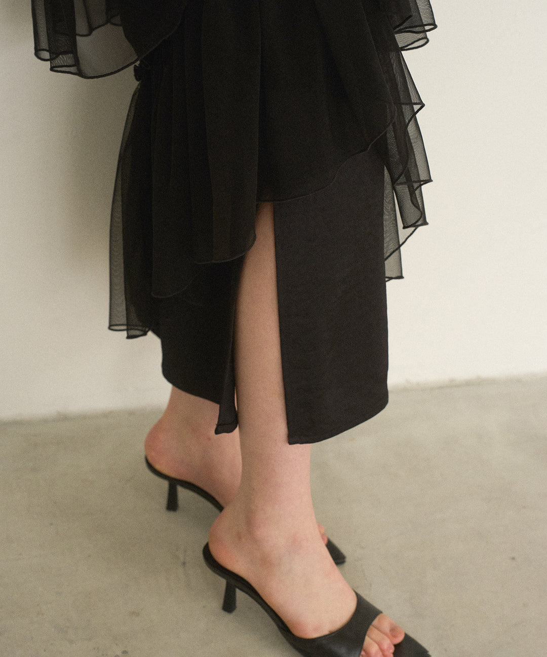 Lame Tulle Tiered Skirt