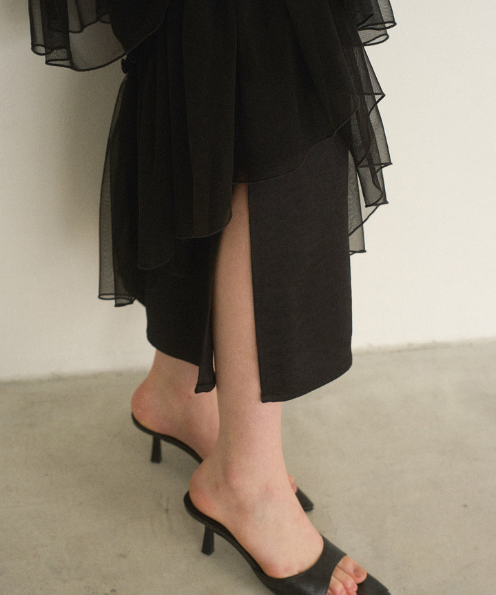 Lame Tulle Tiered Skirt