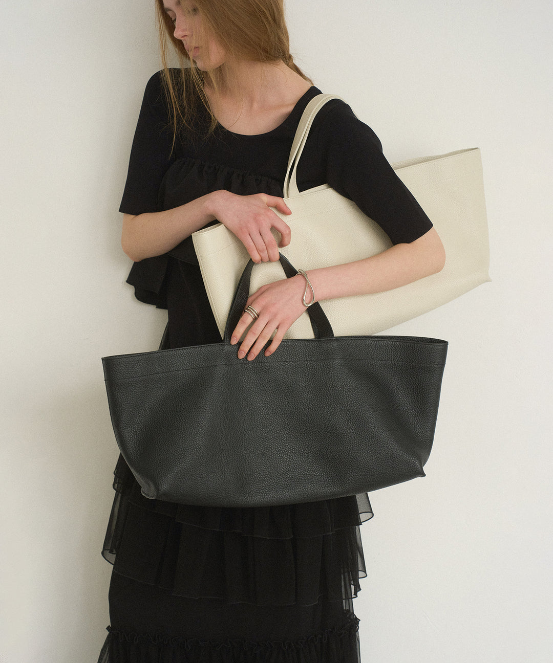 【NCSSRY】Wide Bag Big (Ivory)