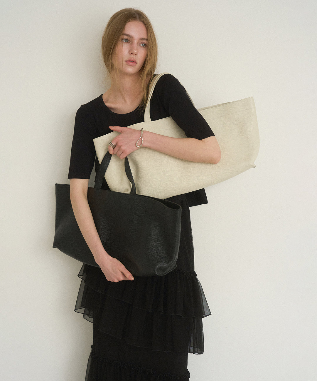 【NCSSRY】Wide Bag Big (Ivory)
