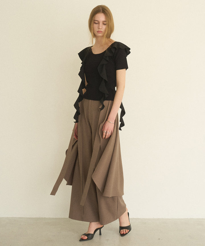 Ruffle Ribbon Swing Tops