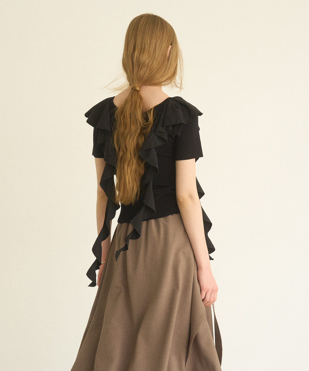 Ruffle Ribbon Swing Tops