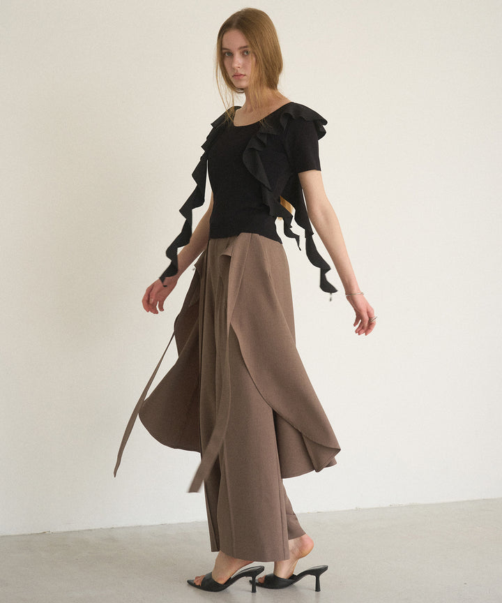 Ruffle Ribbon Swing Tops