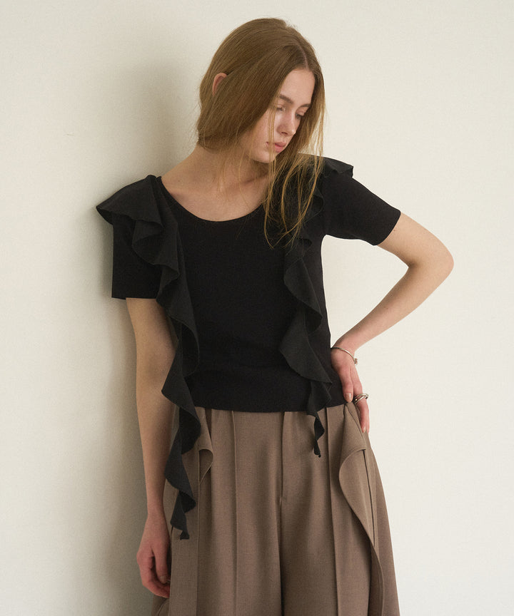 Ruffle Ribbon Swing Tops