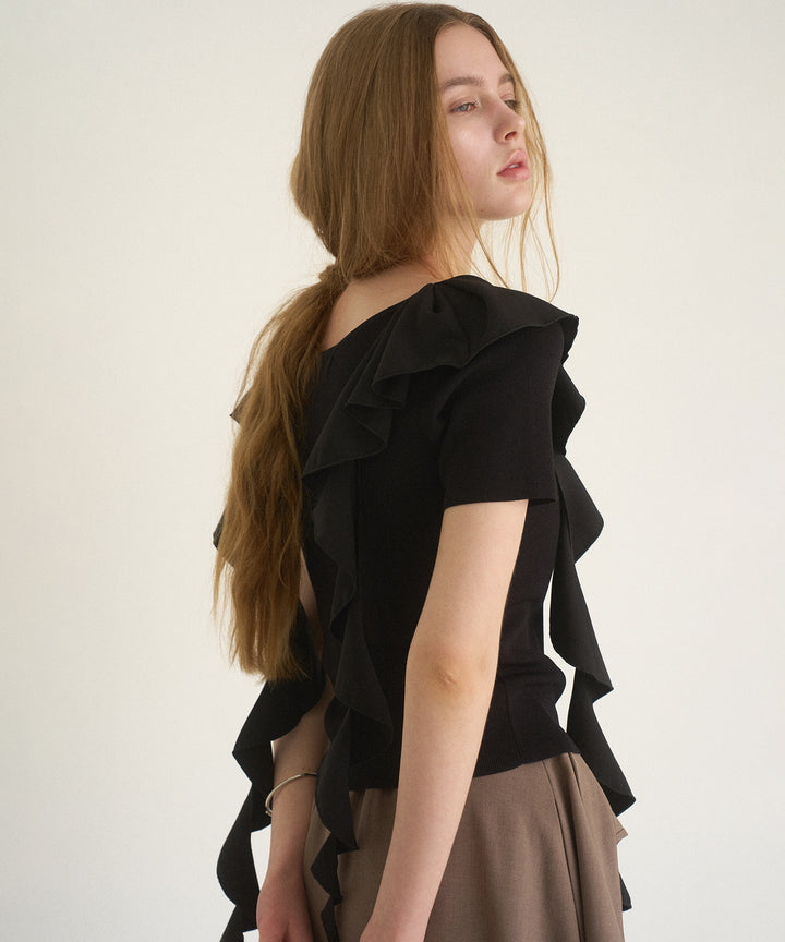 Ruffle Ribbon Swing Tops