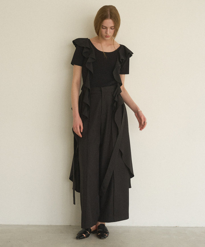 Ruffle Ribbon Swing Tops