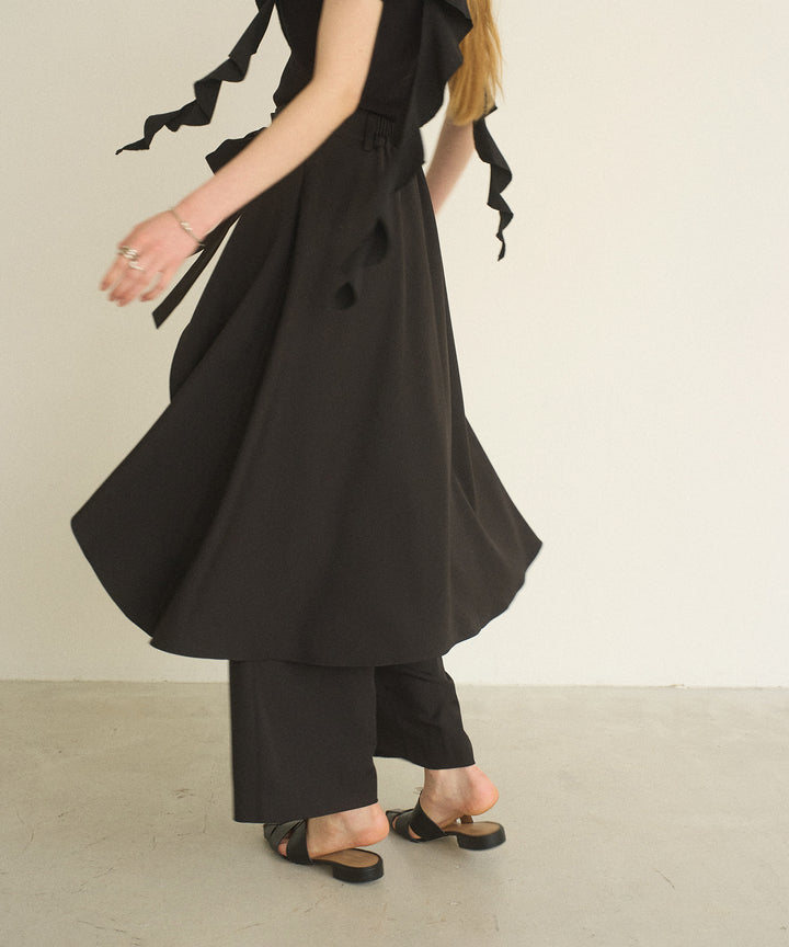 Cape Ribbon Pintuck Pants